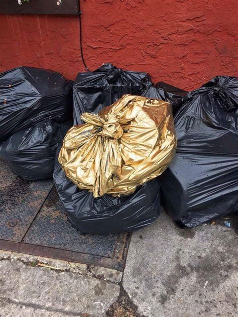 golden trash bags